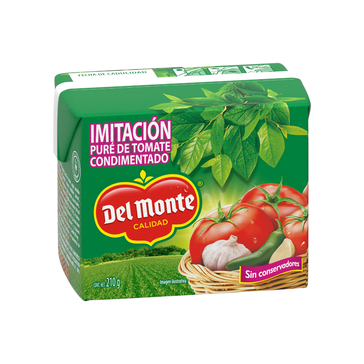 PURÉ DE TOMATE DEL MONTE CONDIMENTADO 210 GR